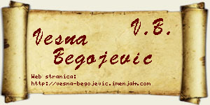 Vesna Begojević vizit kartica